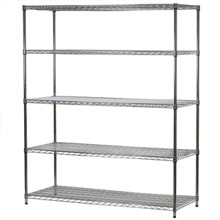 24"d x 60"w Wire Shelving Unit with 5 Shelves