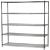 24"d x 72"w Wire Shelving Unit with 5 Shelves