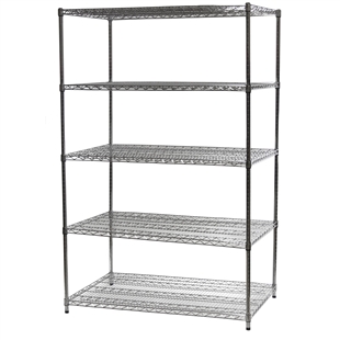 30"d x 48"w Wire Shelving Unit with 5 Shelves