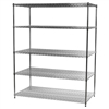 30"d x 60"w Wire Shelving Unit with 5 Shelves