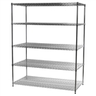 30"d x 60"w Wire Shelving Unit with 5 Shelves