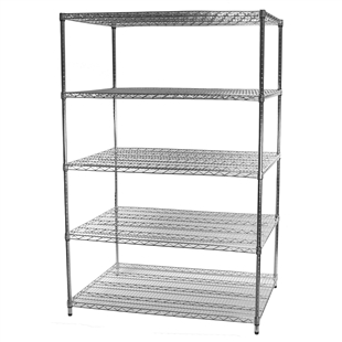 36"d x 48"w Wire Shelving Unit with 5 Shelves