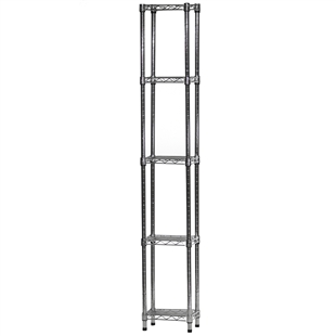 8"d x 12"w Wire Shelving Unit with 5 Shelves