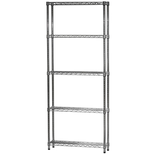 8"d x 30"w Wire Shelving Unit with 5 Shelves