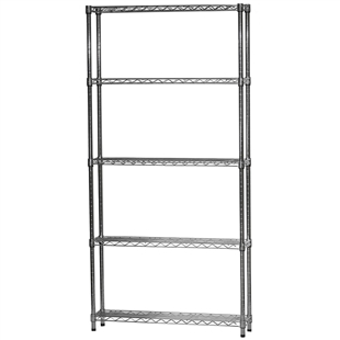 8"d x 36"w Wire Shelving Unit with 5 Shelves