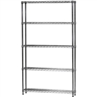 8"d x 42"w Wire Shelving Unit with 5 Shelves