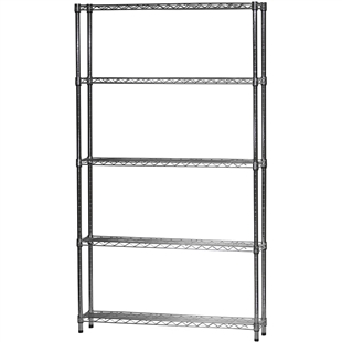 8"d x 42"w Wire Shelving Unit with 5 Shelves