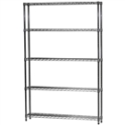 8"d x 48"w Wire Shelving Unit with 5 Shelves