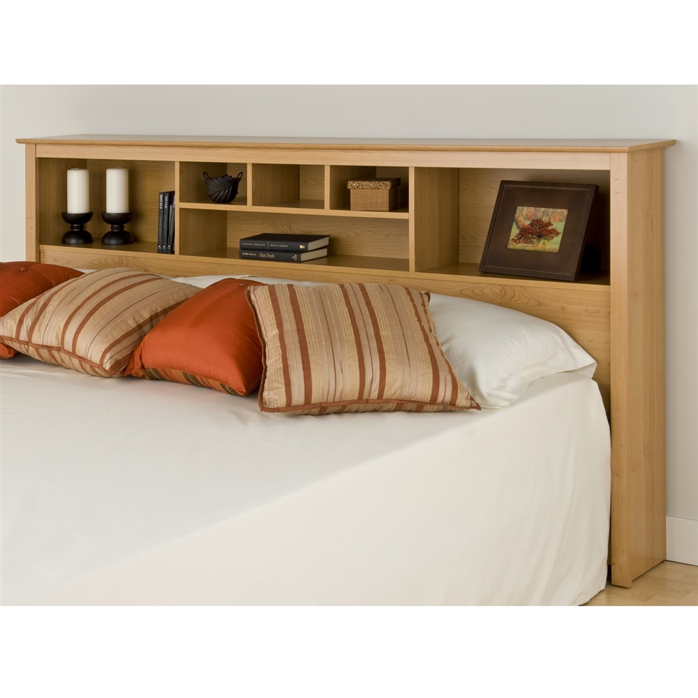 King size headboard with shelves deals