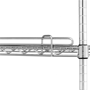 1"h Chrome Ledges for Wire Shelves