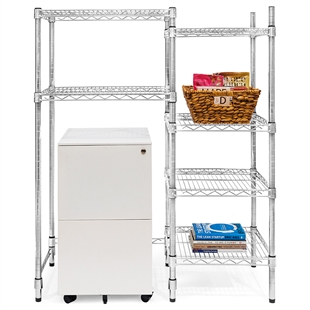 6-Tier Staggered Wire Shelving