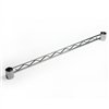 Chrome hanger rails are intended to increase stability for wire racks