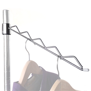 Sloped Hanger Rail for Wire Shelving