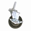 3" Rubber Threaded Caster with Brake