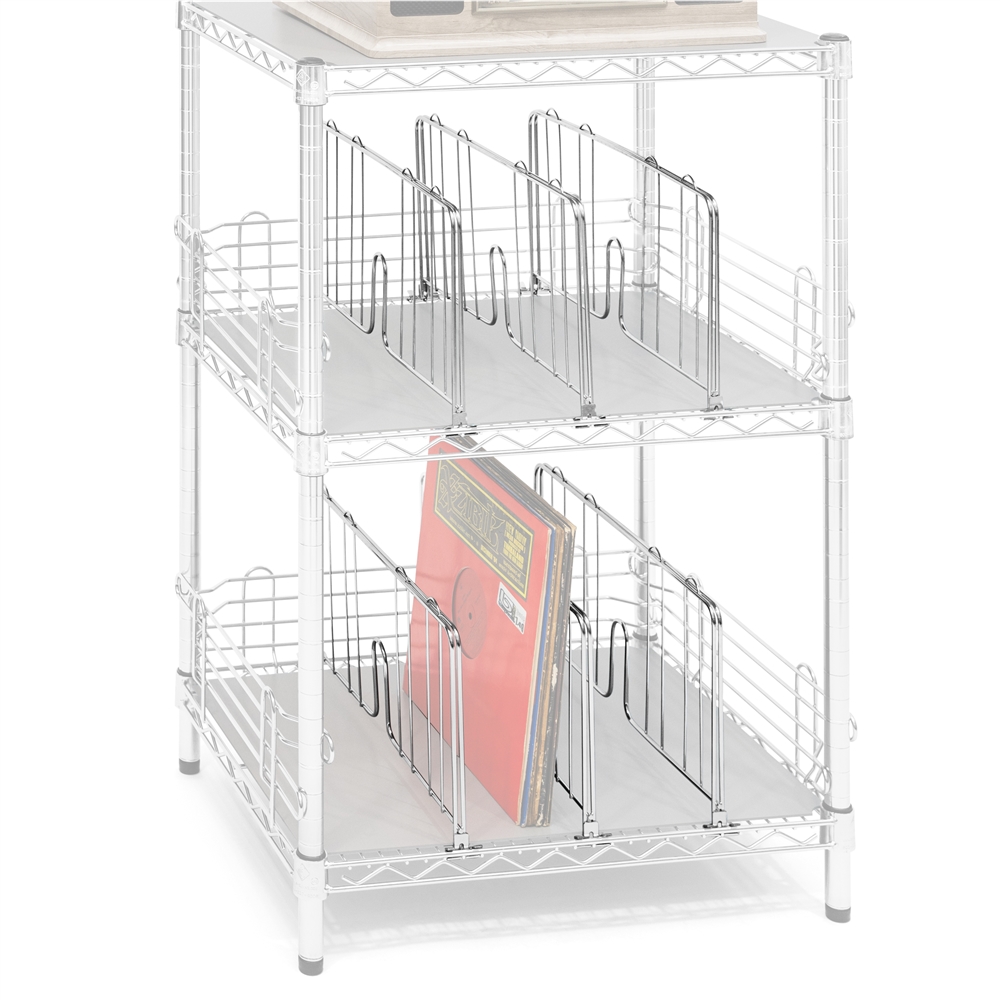 Shelving, Inc. 24D x 9H Divider for Wire Shelving, Metal, Chrome