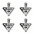 SI Chrome Wire Shelving Triangle Footplate 4pk