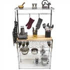 Bakers rack with butcher block top