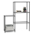 Black Staggered 5-Tier Shelving