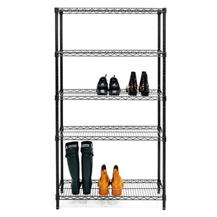 Black 5-Tier Shoe Rack