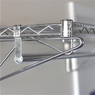 Wire shelf with hanging rod best sale