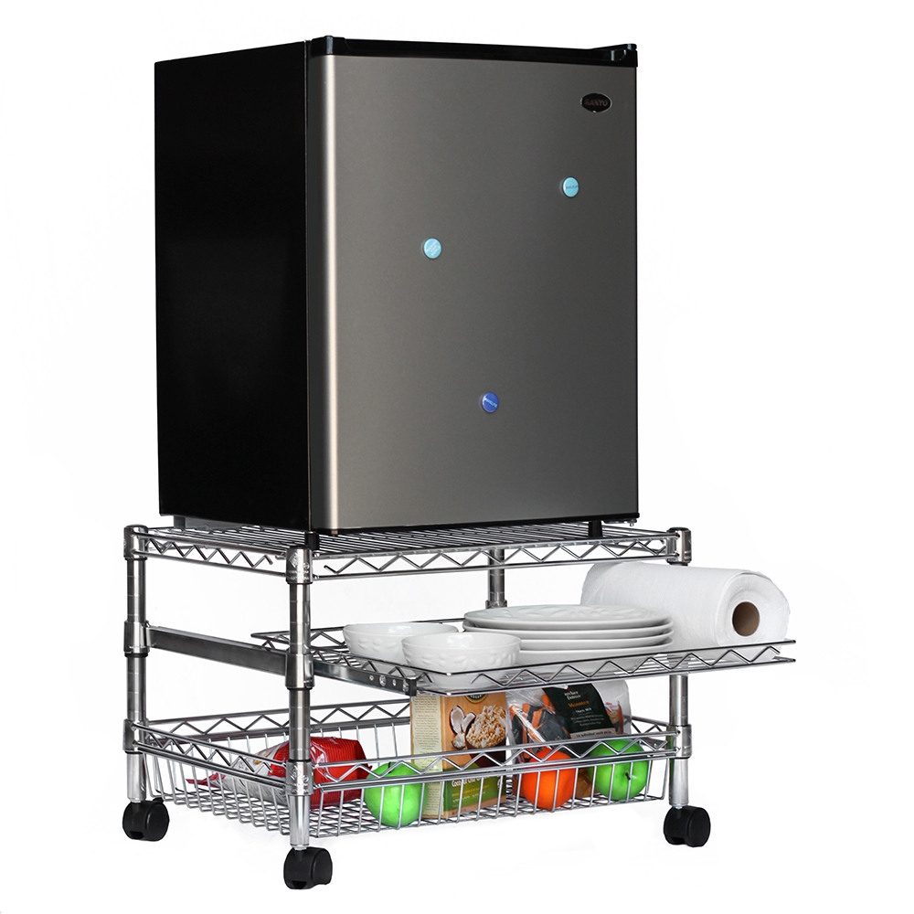 mini fridge cart walmart