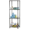 8"d x 54"h Black Wire Shelving w/ 4 Shelves