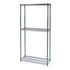 Shelving Inc. 12"d 3-Tier Green Wire Shelving Unit