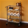 Wire Shelving Cart with Basket Shelves