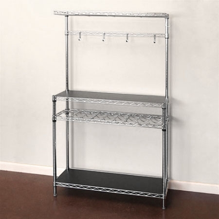 14 D Baker S Rack With Wine Rack The Shelving Store