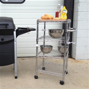 Kitchen Cart 18"d with Butcher Block Top