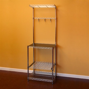 Wire Shelving Bakers Rack w/ sliding shelf