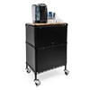 3-Shelf Mobile Coffee Bar Cabinet