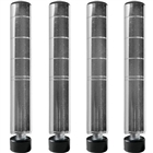 SI Chrome Wire Round Post - Set of 4