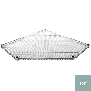 SI 18" x 27" Chrome Wire Pentagon Shelf