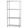 White Epoxy Wire Shelving Units w/ 4 Shelves