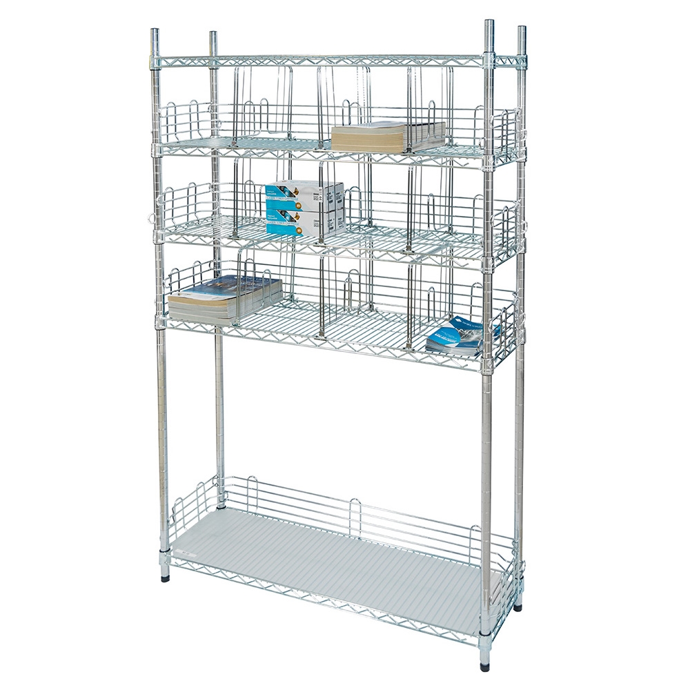 Organize It All Chrome 2-Tier Metal Wall Mount Bathroom Shelf