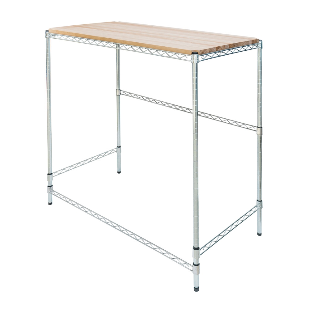 Work Table with Hardwood Top The Shelving Store