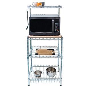 Chrome Wire Microwave Stand