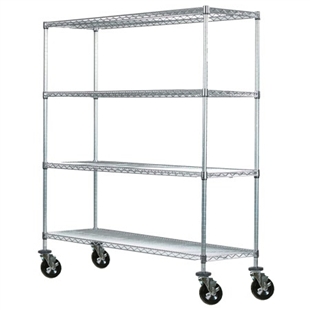 12"d Mobile Wire Shelving Trucks