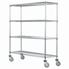 SI 12"d x 36"w Chrome Wire Mobile Unit