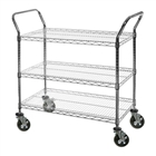 18"d Wire Utility Carts with 3 Shelves