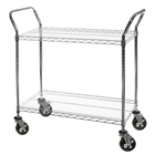 24"w Utility Carts with 2-Shelves, mobile wire racks