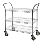 24"d Wire Shelving Utility Carts- 3 racks