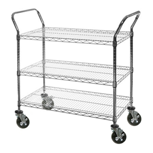 24"d Wire Shelving Utility Carts- 3 racks