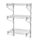 8"d Wall Mounted Wire Shelving with 3 Shelves