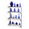 12&quot;d 4 Shelf Chrome Wire Wall Mounted shelving Kit from The Shelving Store