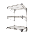 3 Shelf Chrome Wire Wall Mounted Kit-14&quot;d