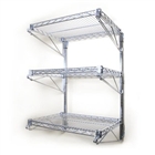 18"d Wall Mounted Wire Shelving with 3 Shelves