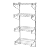 24"d Wall Mounted Wire Shelving with 4 Shelves