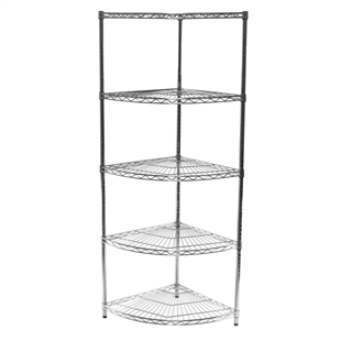 24"d Radius Corner Unit with 5 Shelves